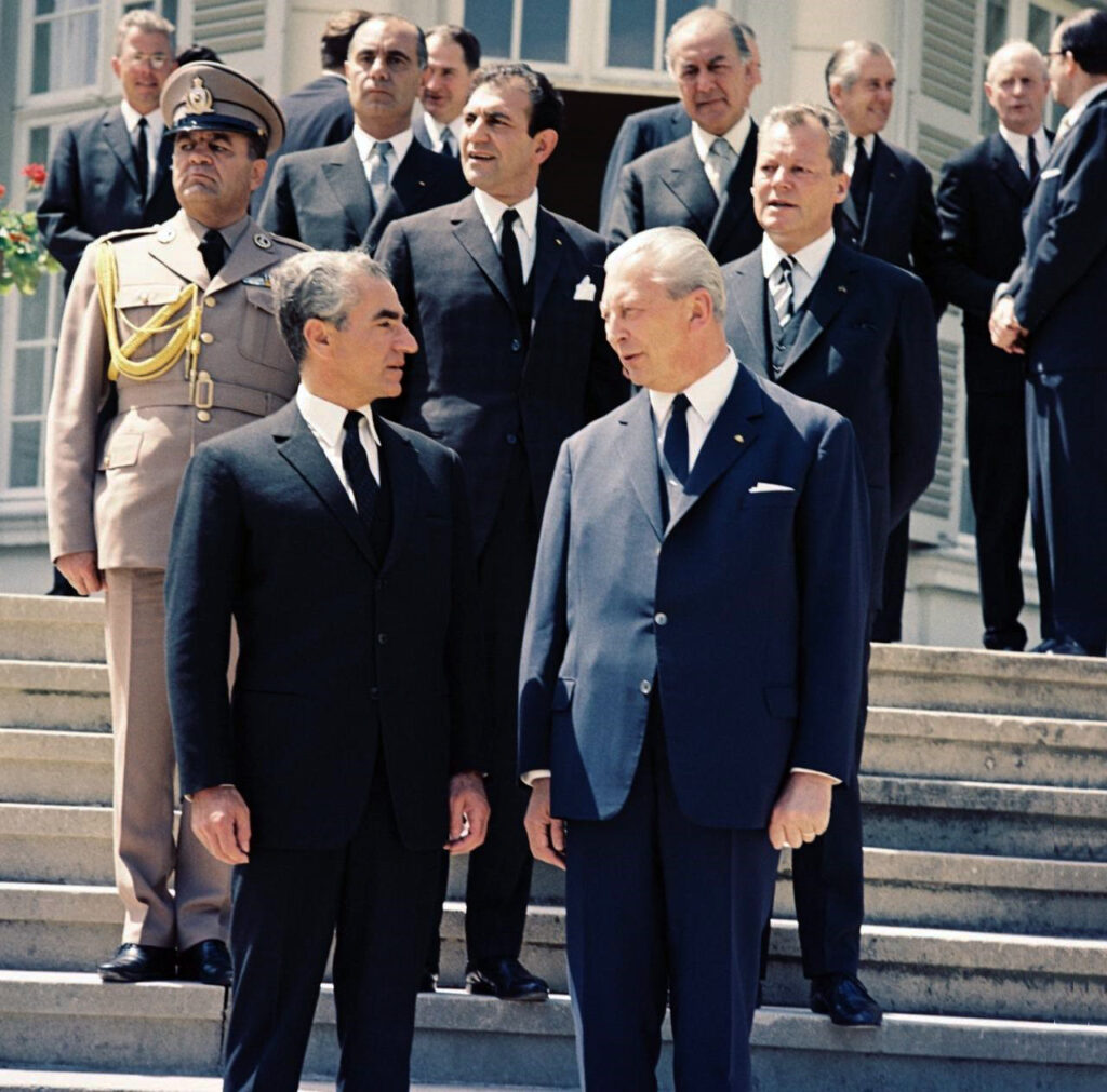Mohammad Reza Schah Pahlavi und Kurt Georg Kiesinger